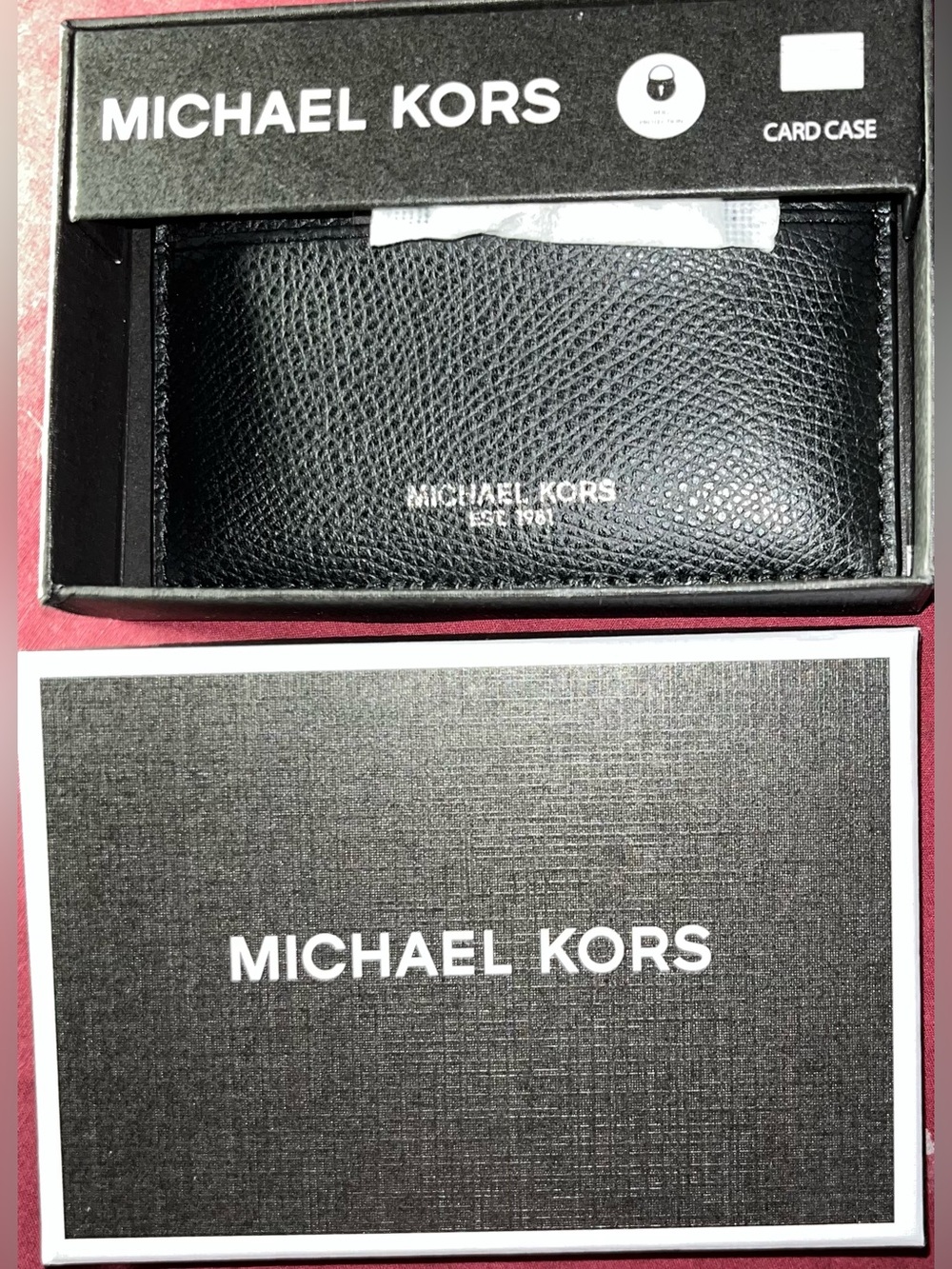 Michael Kors NWT Black Leather Card Case